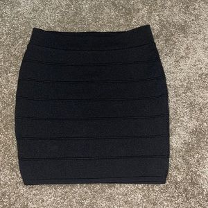 Black mini skirt
